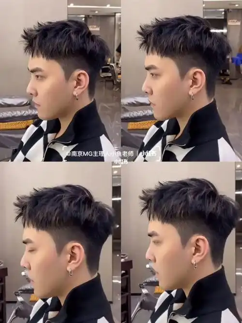 男生碎盖烫烫型不烫卷的发型阳光帅气