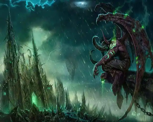 魔兽世界伊利丹壁纸高清原图查看