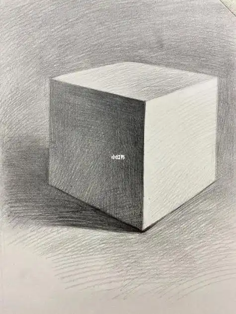 素描几何体初级班入门(前六节内容)素描正方体正方体石膏结构素描(10