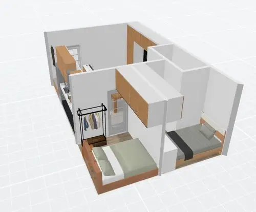 香港小户型,一房改两房