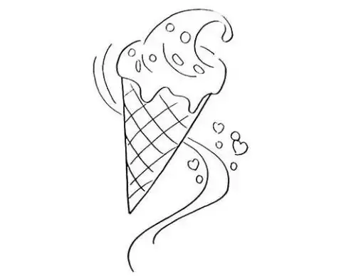 可爱带颜色冰淇淋简笔画教程画法,图片,简笔画-学笔画