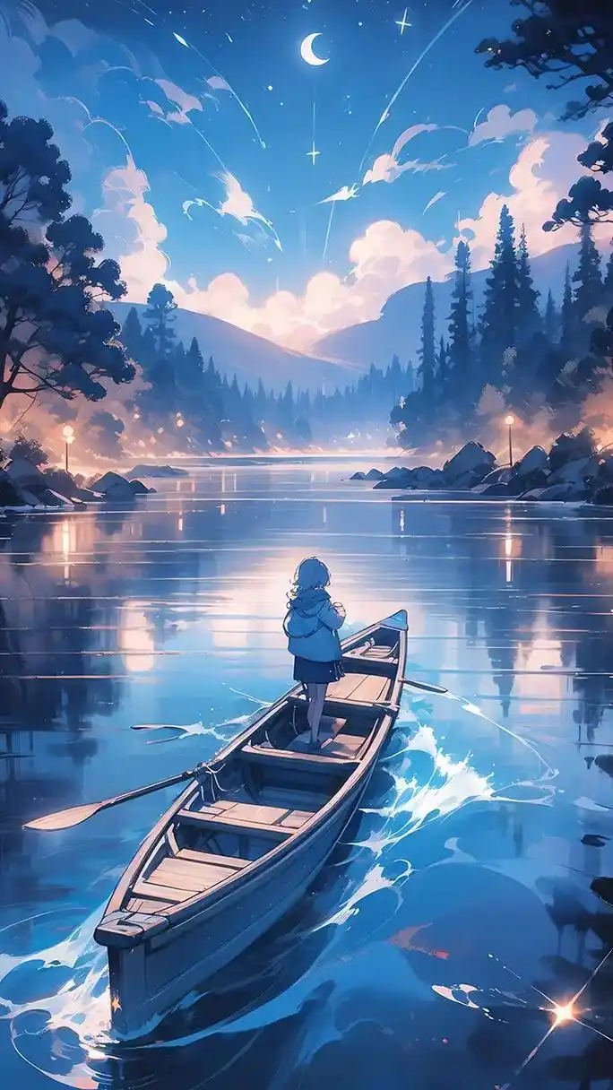 【星川场景】100.#ai绘画 #二次元 #治愈心情 #风景 - 抖音