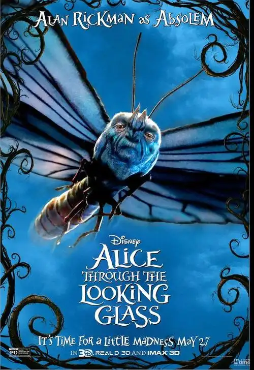 爱丽丝2新海报艾伦里克曼配音蓝蝴蝶亮相