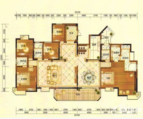 大平层户型图每一款都是极致奢品户型