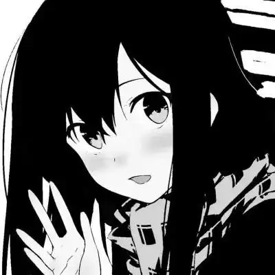 动漫女生头像黑白漫画图片