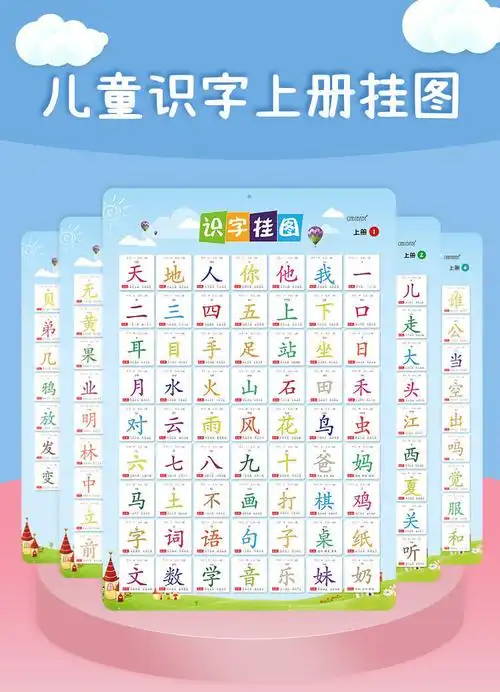 早教挂图宝宝认字大全看图识字幼儿启蒙3-6岁学龄前儿童认识汉字