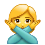 打"不手势"的人emoji素材一 160x160像素