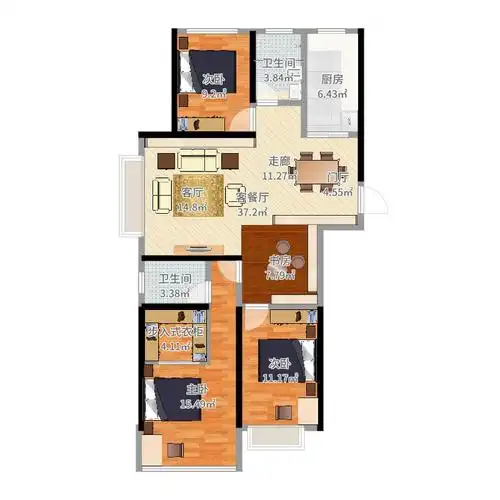 能把餐客厅的给弄得饱满一些么?总觉得特别空