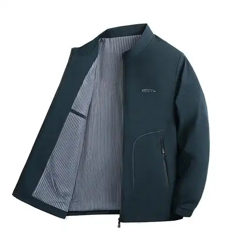 摇粒绒字母刺绣男士外套秋冬保暖破骨宽松立领夹克外套男士