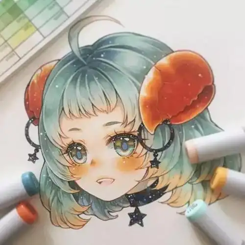 卡通双鱼座怎么画,双鱼座卡通人物怎么画(彩铅版十二星座,有找到你的