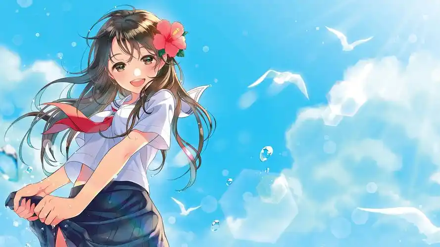 回车桌面>电脑壁纸>动漫卡通>动漫人物>像天空一般纯净>