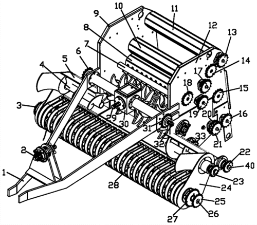 宽幅度捡拾秸秆强制喂入圆草捆压捆机制造技术