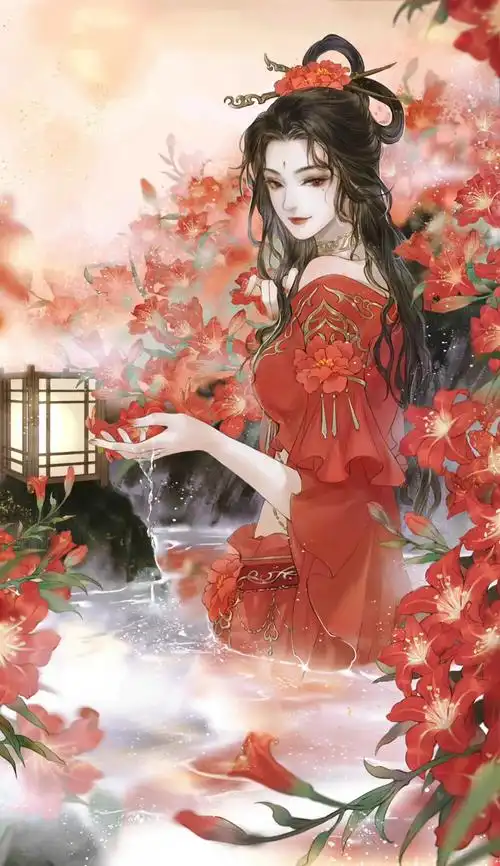 红衣古风女子 - 堆糖,美图壁纸兴趣社区