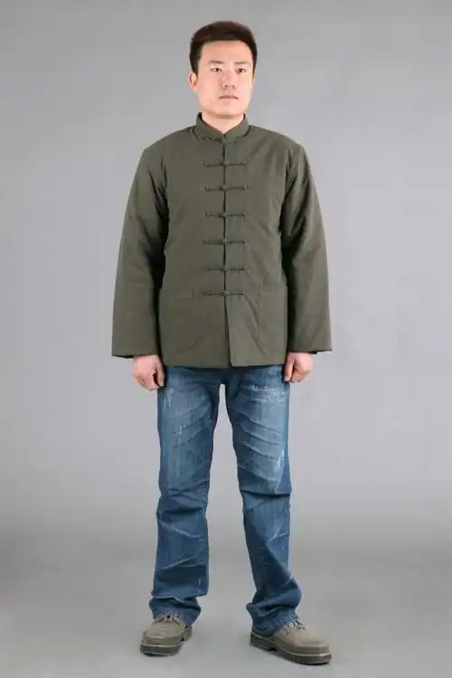 mtiny中式老年民族装棉老粗布短款唐装男士棉袄棉衣长袖冬装加厚棉服