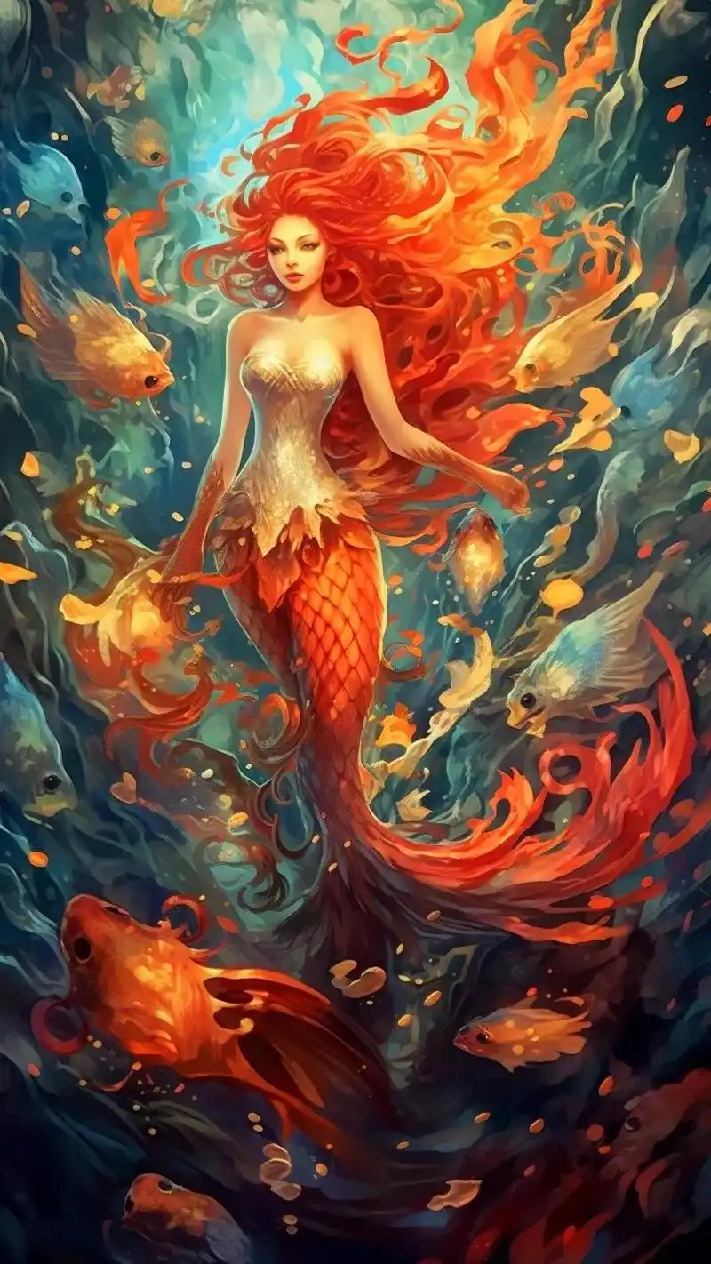 海的深处,那里有一个美人鱼,她 - 抖音