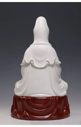 微美13吋18吋双手合十观音像陶瓷观音佛像工艺品摆设摆件供奉 白瓷款