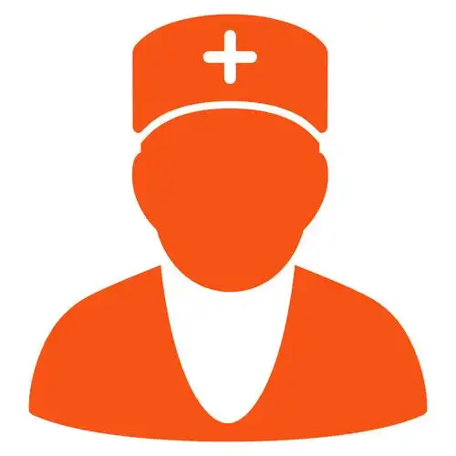 医生,象征,矢量,风格,橘色,角度,白色背景