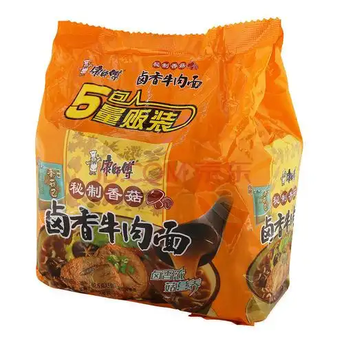 康师傅 秘制香菇卤香牛肉面103g*5包/袋
