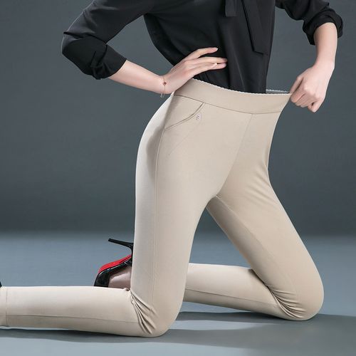 夏季薄款中年女裤妈妈装外高腰打底底裤2020打底裤