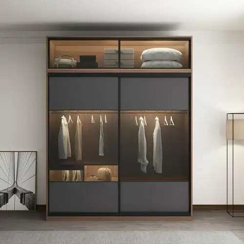 广州衣柜定制现代简约推拉门组装移门整体家用儿童卧室定制衣柜