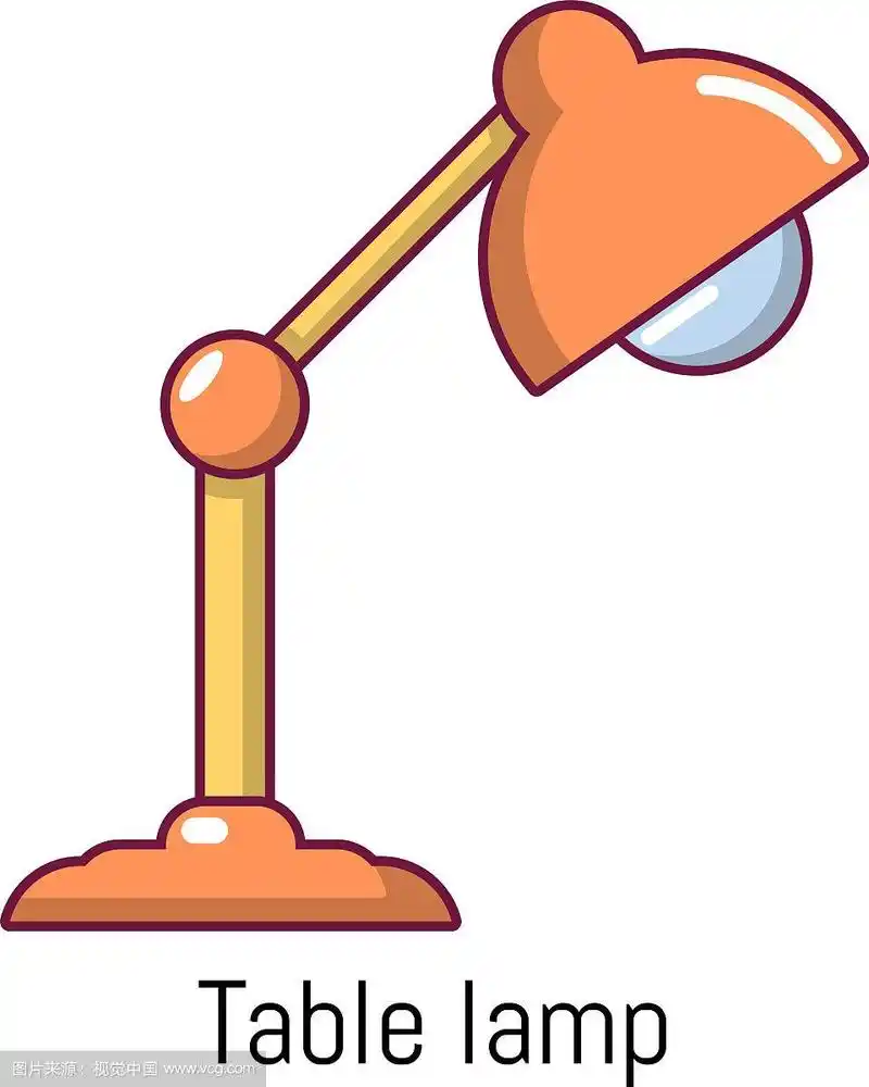 台灯图标卡通风格