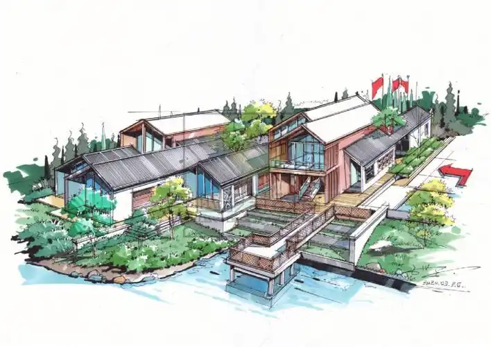 建筑手绘效果图