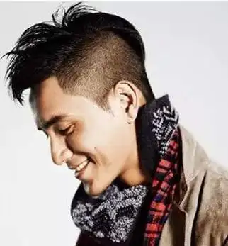 长脸男生莫西干发型图片 示范超酷莫西干如何扎