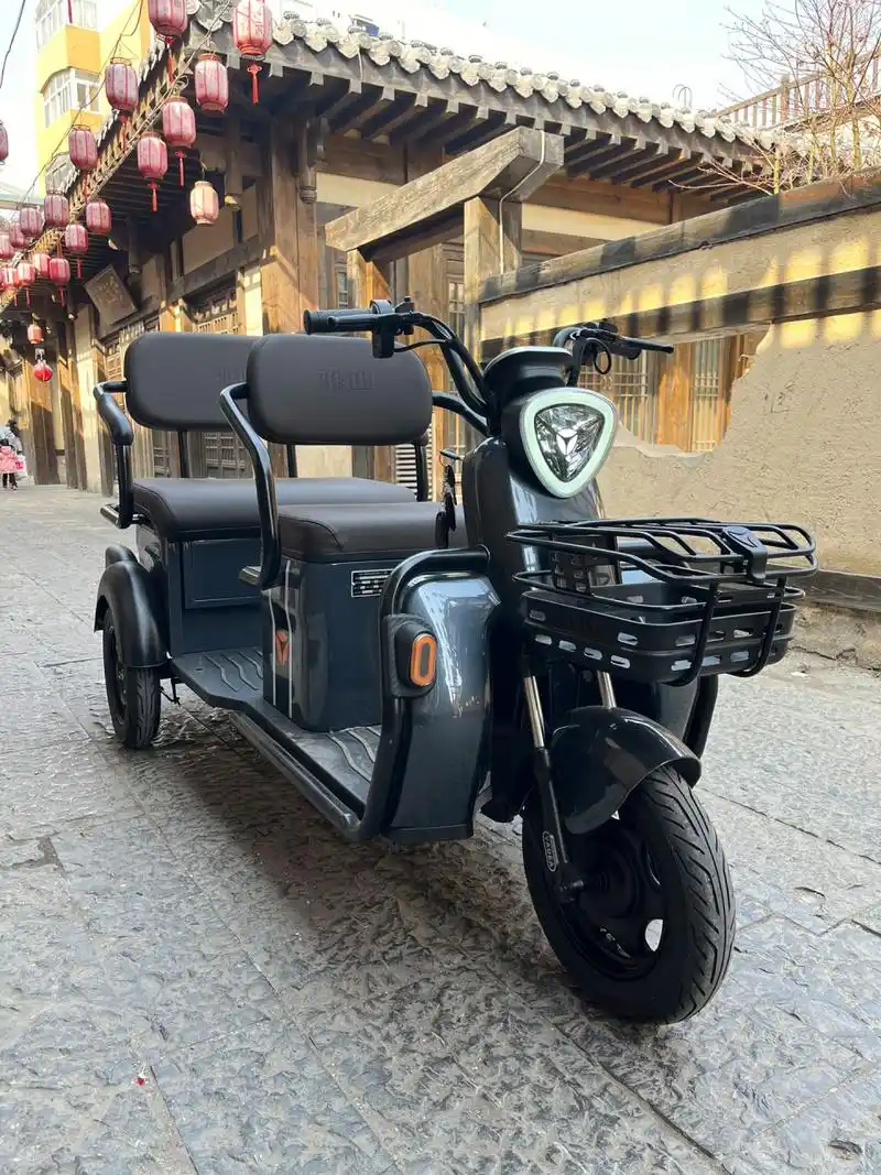 双排休闲三轮车 雅迪c80乐享版  5块大电池 1000w电机  采用加粗加厚