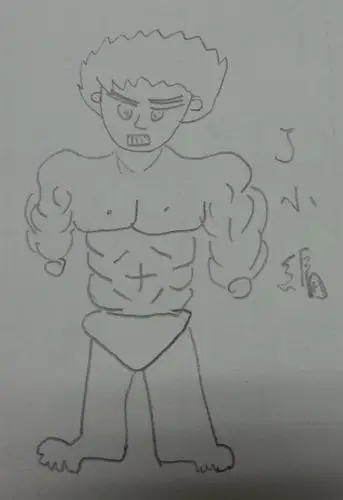 [ 此次手绘 j 小编的重点 ] 肌肉结实男