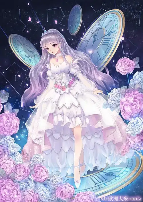 星空小公主插画二次元少女omiz欧洲大米