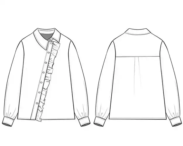 服装款式图衬衫款式图