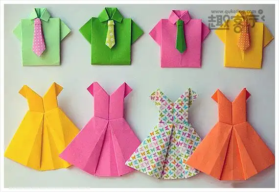 儿童手工折纸衣服简单折纸衣服的图片