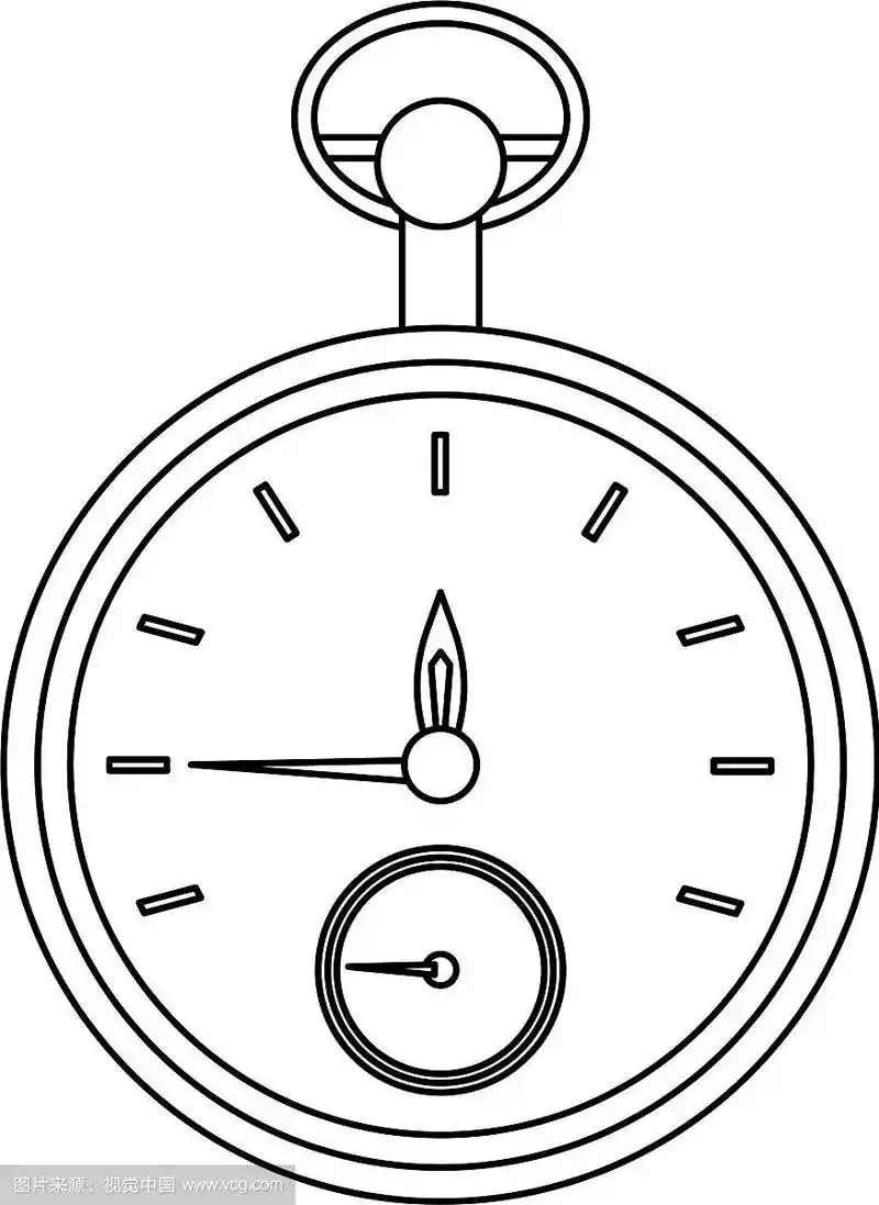 计时器时计的黑白符号