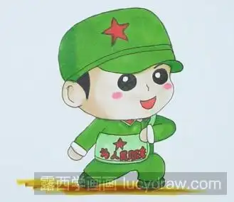 军人简笔画怎么画?如何画q版军人?