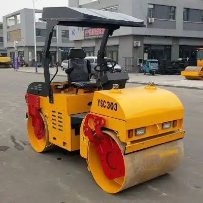 小型双钢轮压路机碾压机 全液压1-10吨座驾式压路机 压实机