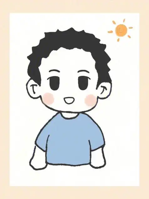 男士寸头简笔画