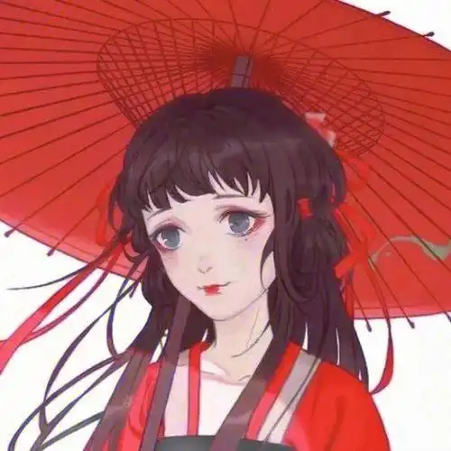 古风动漫头像带伞