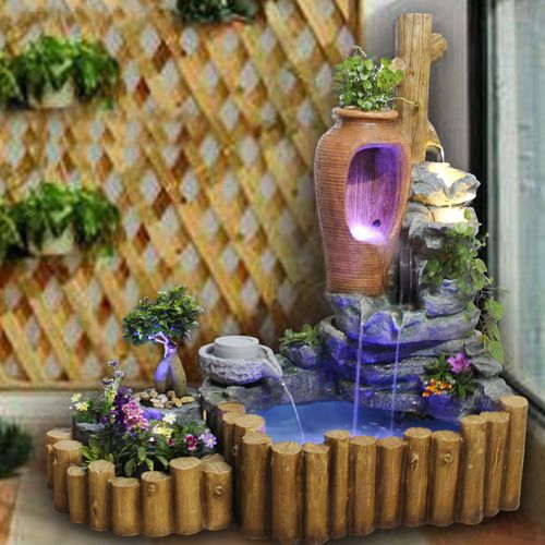 特价大型欧式流水喷泉水景鱼缸假山客厅入户花园景观家居流水摆件