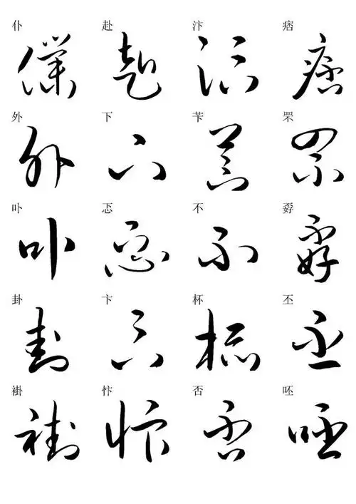 草书书法快速入门字帖之一,学习草书随身资料,建议收藏