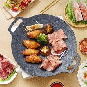 麦饭石烤肉锅韩式商用图片