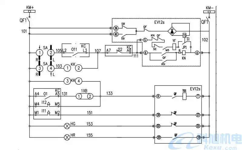 施耐德真空断路器结构单元与控制接线图