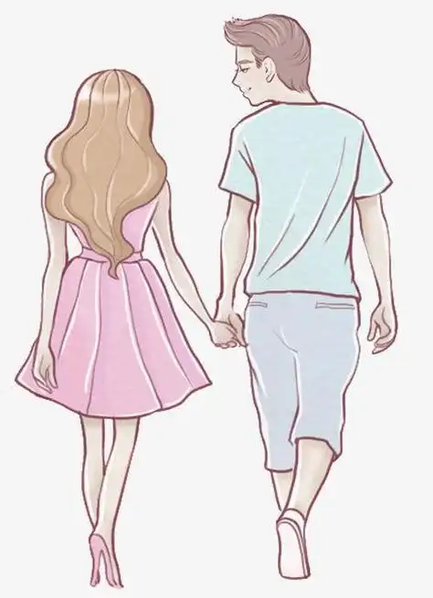 男女背影的简笔画