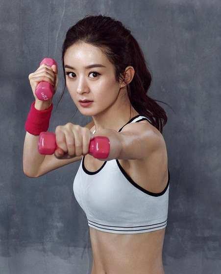 赵丽颖旧照,图2我心跳8下|赵丽颖|心跳|运动背心_新浪新闻