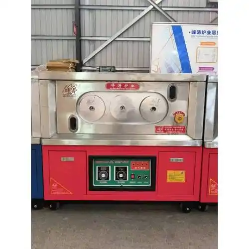 峰涛炉业新型智能三孔烧饼炉(drc-3a/3c/3d,电气两用,燃气,三项电)