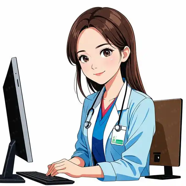 职业头像|女医生专属办公手绘卡通创意头像