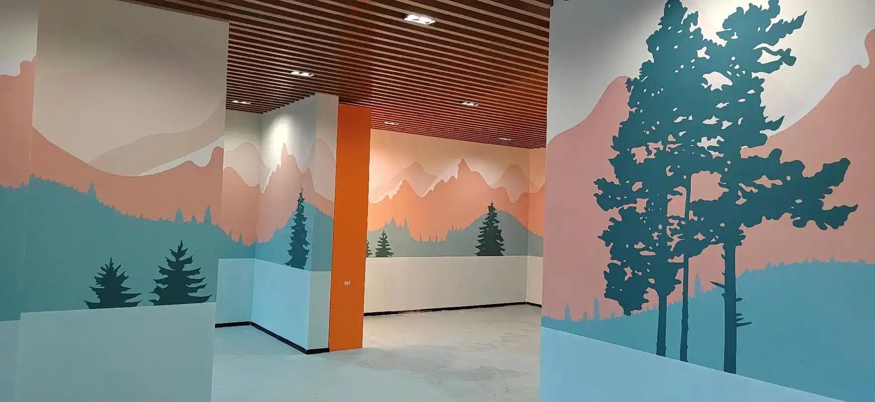 架空层彩绘案例  #墙体彩绘 #合肥墙绘 #绘画室墙面设计  - 抖音