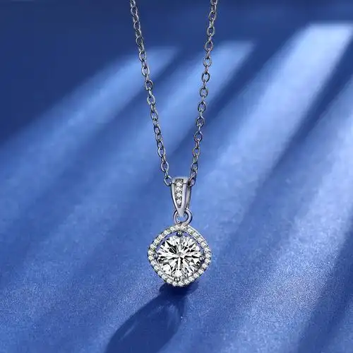 工艺铂金钻石项链