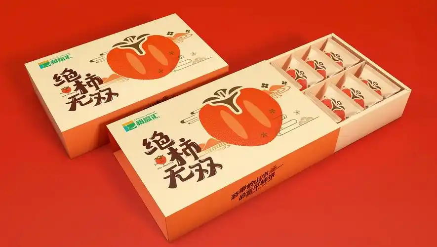 "绝柿无双"柿饼礼盒包装设计