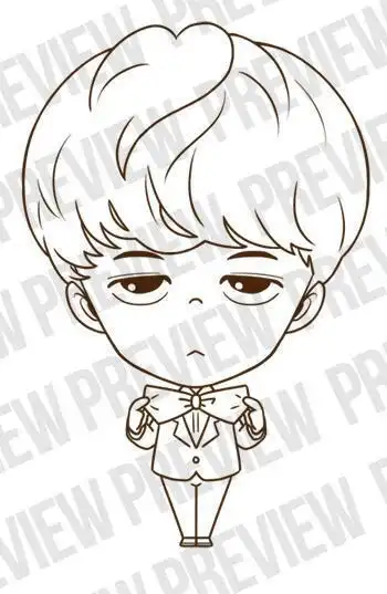 吴世勋呆萌简笔画吴世勋手绘简笔画世勋萌版简笔画exo世勋简笔画