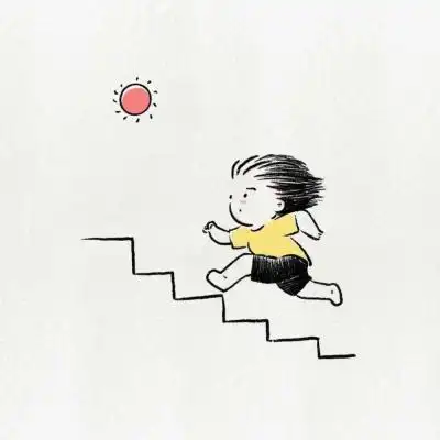 超萌可爱暖心治愈头像插画图片